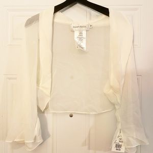 David’s Bridal Sheer Ivory Shrug